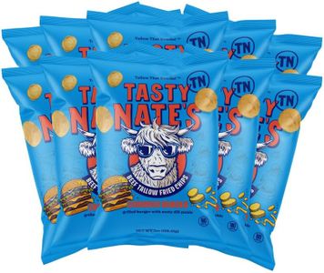 Tasty Nate’s Beef Tallow Potato Chips – Summer Burger Flavor, Kettle Chips Fried in 100% Beef Tallow, Seed Oil Free, Gluten Free Healthy Snacks, 7oz - Pack of 10