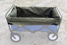 UpBloom | Patent Pending Wagon Liner and Cover with Easy Unloading Handles - Heavy Duty and Waterproof Wagon Accessories for Folding Utility Wagon Carts, Portable Beach Wagons, and Wheelbarrow Styles