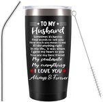 Gifts for Husband from Wife, I Love You Unique Birthday,Christmas Gifts for Him, My Husband, Personalized Wedding Anniversary Presents 20oz Stainless Steel Cup