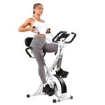 Exercise Bike, Micyox Magnetic Foldable Indoor Cycling Bike with LCD Display and Heart Rate Sensor Home Workout Bike with Resistance Bands Space-saving Fitness Exercise Equipment