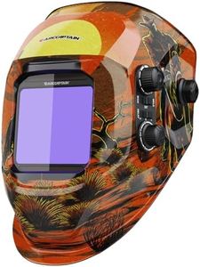 ARCCAPTAIN Auto Darkening Welding Helmet, 3.94"X3.66" Large Viewing Screen True Color Welding Hood with 4 Arc Sensor Solar Powered, Wide Shade 4-5/5-9/9-13 Welding Mask (Denim)