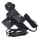 DSTE® 2x DMW-BLC12 Replacement Battery + DC114U Travel and Car Charger Adapter for Panasonic Lumix DMC-G5 DMC-G6 DMC-G7 DMC-GH2 DMC-FZ200 DMC-FZ200GK DMC-FZ1000 V-LUX4 Leica Q Camera as DMW-BLC12E DMW-BLC12PP BP-DC12 BP-DC12U BP-DC12E