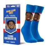 Major League Socks - BASEBALL - Toronto - Vladimir Guerrero Jr. - Baseball Fan Holiday Gift Unisex Apparel (Size 7-13)