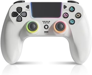 GUOC LED Wireless Controller with Hall Effect Joystick and Trigger,4 Macron Boutton Extended Grip Controller Dual Vibration, Remap/Turbo Function