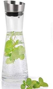 blomus -ALDOA- Wasserkaraffe, Glasgefäß, elegant, klassischer Deckel aus Edelstahl, 900ml, Farbe Clear (63169)