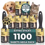 Tydi - Pet Lint Rollers - Extra Sticky Large Lint Rollers for Pet Hair - 1100 Sheets & 2 Handles - Sticky Rollers for Pet Hair - Pet Lint Roller