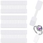 1000 Pcs Jewelry Price Tags Stickers Jewelry Tags for Pricing Self-Adhesive White Blank Jewelry Identification Label Ring Price Tags for Necklace Earring Price Identify Rectangle Label (White Paper)