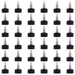 OLYCRAFT 36pcs Squeeze Bottle Cap Black and Natural Twist Caps Replacement Caps Twist Top Cap for Squeeze Bottles Glue Bottles Dispensing Caps Neck Diameter 1 Inch Diameter