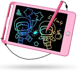 TEKFUN Tableau d'écriture LCD Enfants Jouets Educatif, Tablette Dessin Enfants de 8,5 Pouces Ardoise Magiqu Coloré, Cadeaux d'anniversaire Noël pour Les Filles Et Garçons de 3 4 5 6 7 Ans (Rose)