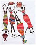 Decals Design ' African Women' Wall Sticker (PVC Vinyl, 50 cm x 70 cm, Black)