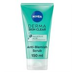 NIVEA Derma Skin Clear Scrub, Exfoliating Face Scrub, Salicylic Acid Face Scrub Enriched with Niacinamide to Unclog Pores and Refine Skin Textures, 150 ml