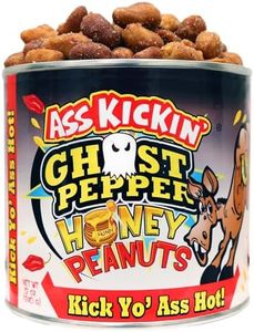 KICKIN’ Ghost Pepper Spicy Hot Peanuts – 12oz - Ultimate Spicy Gourmet Gift Peanuts - Try if you dare!