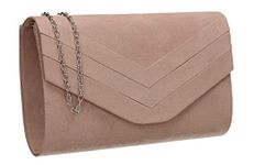 SWANKYSWANS Women's Samantha Clutch Bag, Nude, One Size