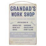 Jones Home and Gift Wall Plaque Grandad's Work Shop Hanging Sign