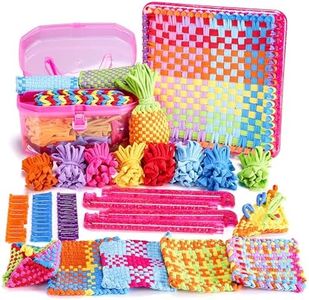 daheypong Weaving Loom Kit, Arts and Crafts for Kids and Adults, Potholder Weaving Loom Kits with 300pcs Craft Loops, Make Craft Potholders and Friendship Bracelets, Ideal Gifts for Girls