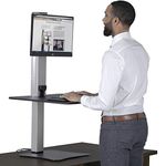 High Rise Single Monitor Electric Sit Stand Desk Converter