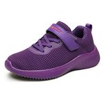 DREAM PAIRS Boys Girls Shoes Kids EZ-Ons Breathable Tennis Running Athletic Sport Sneakers,Size 6 Big Kid,Krider-1-purple,KRIDER-1