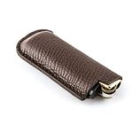 Bic Lighter with Case Grained Calf Leather Brown