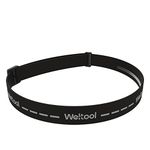 Weltool Elastic Headlamp Strap Replacement Headband for Most Black Diamond Petzl Energizer Pelican Fenix Headlamps 1”Width Comfortable Band