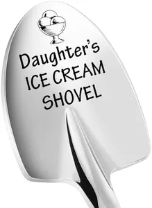 Daughter Gifts, Birthday Gifts for Daughter from Mom Dad, Graduation Gifts for Daughter Engraved Spoon Gifts -To My Daughter Funny Daughter's Ice Cream Shovel