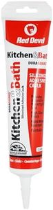 Red Devil 0445 Silicone Acrylic Caulk & Sealant, 100% Waterproof, Paintable, Clear Caulking for Kitchen, Bathroom, Window, With Duraguard, 5.5 oz, Clear, Made in USA
