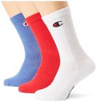 Champion Core 3PP Crew Socks, Red/White/Blue (RS032), 39-42 Unisex - Adult, Red/White/Blue (RS032)