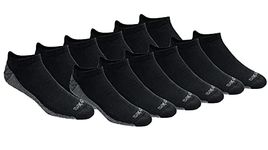 Dickies Men's Dri-tech Moisture Control No Show Socks, Available in M-XXL (6, Casual, Black (12 Pairs), Large (Pack of 24)