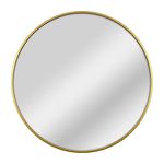 MCS Master & Co. Modern Metal Round Wall Mirror, Minimalist Home Decor Circle Mirror for Living Room, Bedroom, or Bathroom, 30 Inch, Brass