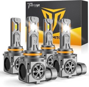 Termitor 2026 𝐋𝐚𝐭𝐞𝐬𝐭-𝐆𝐞𝐧 9005 9006 LED Bulbs Combo, 𝟏𝟔𝟓,𝟎𝟎𝟎𝐋𝐌 Super Bright, 6500K Cool White, True 1:1 Halogen Size, Built-in Cooling Fan, 95K+ Hours Lifespan, Pack of 4