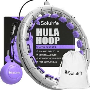 Solulife Hula Hoop Adult Slimming and Massage, 24-Piece Hula Hoop for Slimming Trains HIPS, Legs, Buttocks, hoopie That Never Falls Down, Hula Hoop with Ball incl. Bag (Lila)