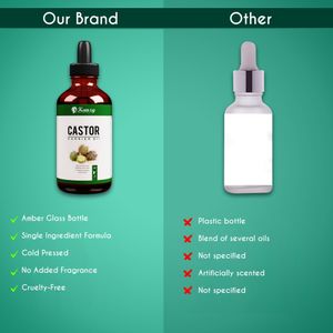 Kanzy Organic Castor Oil 100ml – Cold Pressed for Hair, Lashes, Brows, Skin