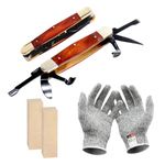 Multi-Purpose Whittling Knife,Featuring A 1.5-Inch Fine Blade,Serrated Handle,Nickel Silver Guard,Suitable For Carving,Outdoor Activities,And Daily Wood Whittling Among Other Fine Craft Projects.