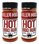 Killer Hogs Hot Barbecue Rub - Pack of 2 Bottles - 16 oz Per Bottle - 32 oz Total of Bulk Hot Killer Hogs BBQ Rub - Color with a Kick
