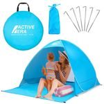 Active Era® Pop Up Beach Tent 1-2 Persons - Rated UPF 50+ for UV Sun Protection for Babies & Small Children - Lightweight, Portable & Easy Set Up Outdoor Tent - Shade for Baby, Adults, Kids & Pets