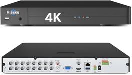 Hiseeu 4K/8MP DVR 16 Channel Security 4K Digital Video Recorder Advanced CCTV DVR for Security Camera,AHD/TVI/CVI/CVBS/IPC 5 in 1 Hybrid,Remote Access,No Monthly Fee, (No Hard Drive)