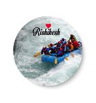 PEACOCKRIDE Love Rishikesh I Souvenir l Travel I Fridge Magnet (Metal, Multicolour, 75mm)