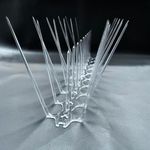 SpikeZone - Bird Spikes - Pigeon Control Spikes (Bird Spikes 7 Pcs, Transparent)