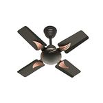 Candes Eon Decorative 600 mm /24 inch High Speed Ceiling Fan | BEE Star Rated, Noiseless & Energy Saving | Small Fan for Kitchen, Balcony & Small Room | 1+1 Year Warranty | Coffee Brown