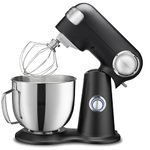 Cuisinart Stand Mixer, 12 Speed, 5.5 Quart Stainless Steel Bowl, Chef’s Whisk, Mixing Paddle, Dough Hook, Splash Guard w/Pour Spout, Onyx, SM-50BK, Manual