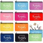 Paterr 20 Pieces Friends Gifts Friends Cosmetic Bags Bulk Friendship Makeup Pouch Birthday Christmas Gifts for Women, Friend, Bestie, Bff, Side Travel Toiletry Bag with Zipper, Multicolor, 7 x 4.3 inches