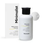 Minimalist 7% ALA + Glycolic Brightening Face Wash | With ALA For Glowing Skin, AHA for Exfoliation and Vitamin B5 For Hydration | Sulphate-free | Fragrance- free | For Men & Women | 100 ml