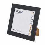 Wall Space 6x6 Black Frame | Black Square Frame 6x6 inches | 6 x 6 inch Black Photo Frame | Square Picture Frames | All Wooden Black 6x6 Photo Frames are made from SOLID WOOD and come with REAL GLASS