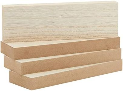 Bright Creations 4 Pack Unfinished Wood Boards for Crafts, Painting, Wood Carving, 1" Thick Wooden Boards for DIY Signs (3 x 10 in)