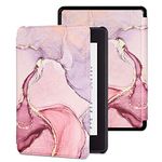 MOKASE Case Compatible with Kindle 10th Generation 2019 (MODEL:J9G29R), Smart Auto Wake Sleep PU Leather Case Cover with Hand Strap Compatible with Amazon Kindle 10th Gen 2019 Release, Pink Marble