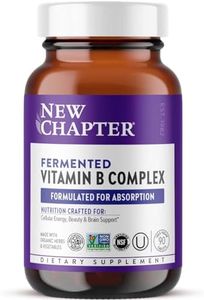 New Chapter Vitamin B Complex, Fermented Vitamin B Complex, Organic, ONE Daily with Whole-Food Herbs + Adaptogenic Maca for Natural Energy + Beauty, 100% Vegan, Gluten-Free - 90 Count