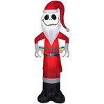 Gemmy 5.5' Christmas Inflatable Jack Skellington Holding Christmas Lights Indoor/Outdoor Decoration