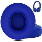 Professional Headphone Replacement Ear Pads for Beats Solo 2 & 3 Wireless ON-Ear Headphones | Does NOT Fit Beats Studio, Enhanced Foam, Luxurious PU Leather QOQOON Preminum Ear Pads Cushions (Blue)