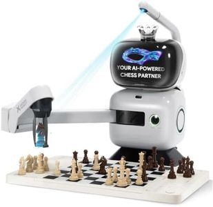 SenseRobot AI Chess Robot with Robotic Arm – 25 AI Levels, 1200+ Exercises, Endgame Trainer, Classic Game Replay, Voice Coaching, Lichess Integration, App Sync, for All Skill Levels