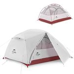 Naturehike Tent Star-River Double Layer Ultralight 2 Person Backpacking Tent Waterproof Hiking Tent (gray)