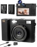 Digital Camera 5K, 64MP Full Autofocus HD Digital Compact Camera with 32G SD Card & Front and Rear Dual Lens, 18X Digital Zoom, 3.0" Large IPS Screen Vlogging Camera with Flash for Teens Beginners